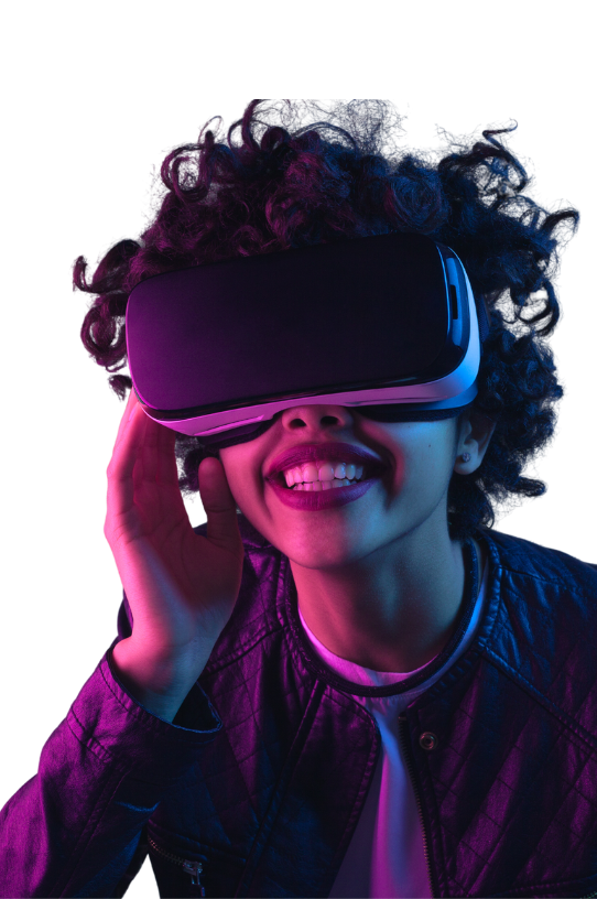 Woman in a Virtual Reality Headset (2)